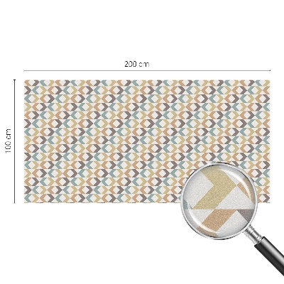 Geometriai rombuszok Öntapadós üvegfólia vitrázs mintával