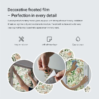 Finom levelek Belátásgátló fólia ablakra