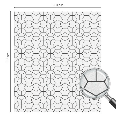Geometriai kockák Öntapadós üvegfólia vitrázs mintával