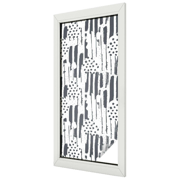 Csíkok és pöttyök Öntapadós üvegfólia vitrázs mintával