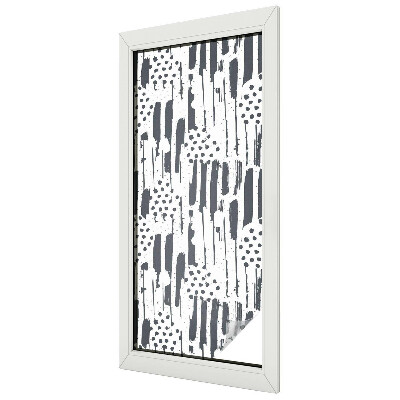 Csíkok és pöttyök Öntapadós üvegfólia vitrázs mintával