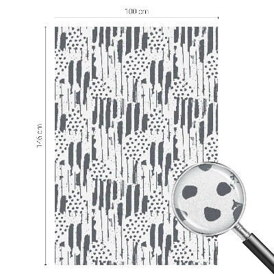 Csíkok és pöttyök Öntapadós üvegfólia vitrázs mintával