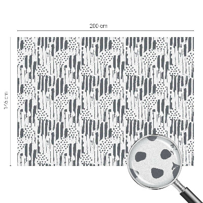 Csíkok és pöttyök Öntapadós üvegfólia vitrázs mintával