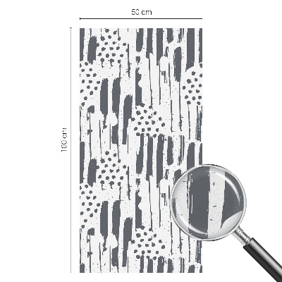 Csíkok és pöttyök Öntapadós üvegfólia vitrázs mintával