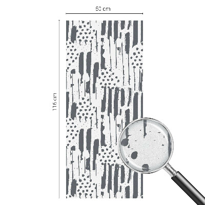 Csíkok és pöttyök Öntapadós üvegfólia vitrázs mintával