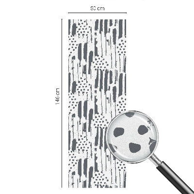 Csíkok és pöttyök Öntapadós üvegfólia vitrázs mintával