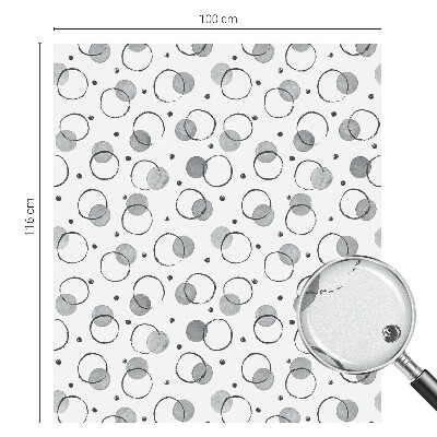 Szürke kerekek Öntapadós ablakfólia ólomüveg mintával
