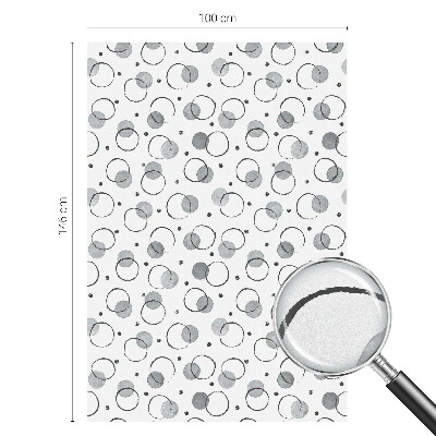 Szürke kerekek Öntapadós ablakfólia ólomüveg mintával