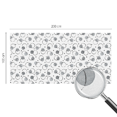 Szürke kerekek Öntapadós ablakfólia ólomüveg mintával