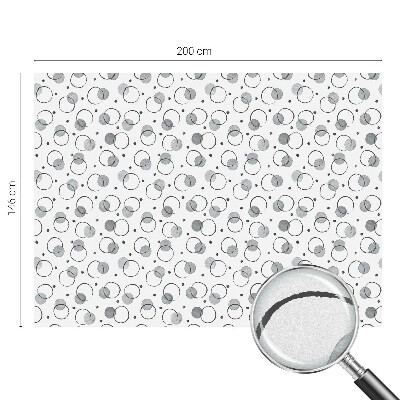 Szürke kerekek Öntapadós ablakfólia ólomüveg mintával