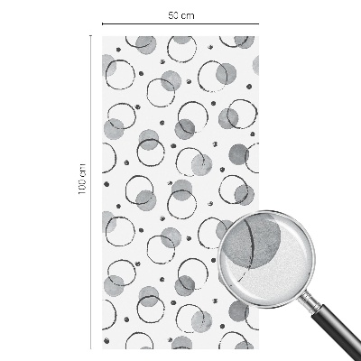 Szürke kerekek Öntapadós ablakfólia ólomüveg mintával