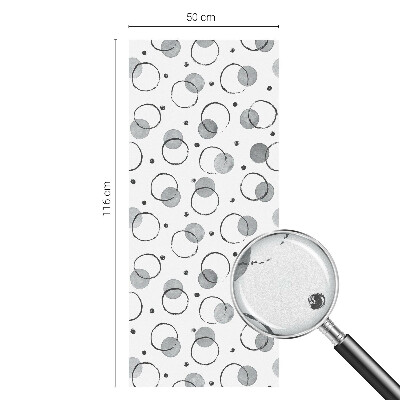 Szürke kerekek Öntapadós ablakfólia ólomüveg mintával