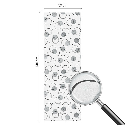 Szürke kerekek Öntapadós ablakfólia ólomüveg mintával