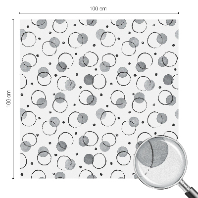 Szürke kerekek Öntapadós ablakfólia ólomüveg mintával