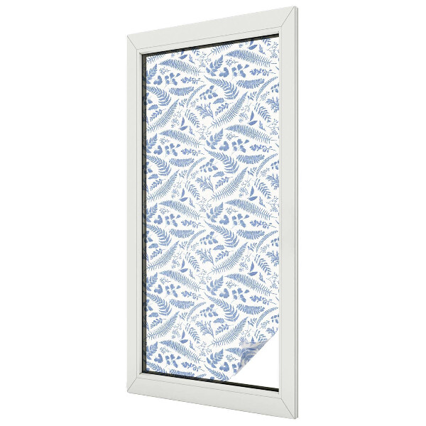 Páfránylevelek Öntapadós ablakfólia ólomüveg mintával