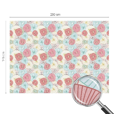 Pasztell virágok Belátásgátló fólia ablakra