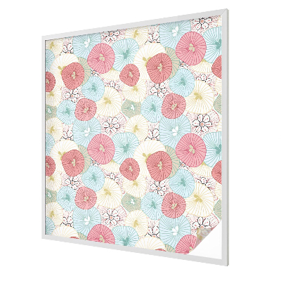 Pasztell virágok Belátásgátló fólia ablakra