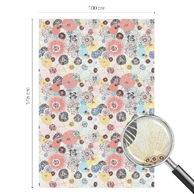 Színes virág Belátásgátló fólia ablakra