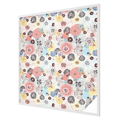 Színes virág Belátásgátló fólia ablakra