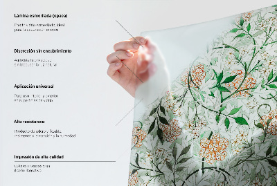 Geometrikus virágok Öntapadós ablakfólia ólomüveg mintával