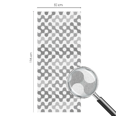 Hullámgeometria Öntapadós üvegfólia vitrázs mintával