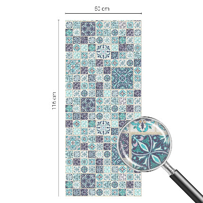 Virágos csempe Öntapadós üvegfólia vitrázs mintával