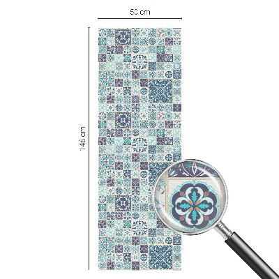 Virágos csempe Öntapadós üvegfólia vitrázs mintával