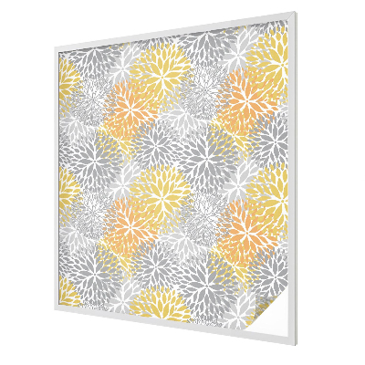 Színes virágok Öntapadós ablakfólia ólomüveg mintával