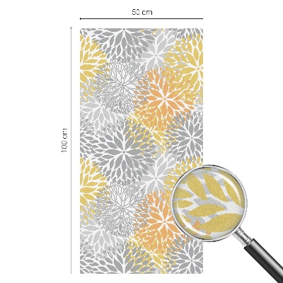 Színes virágok Öntapadós ablakfólia ólomüveg mintával