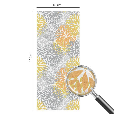 Színes virágok Öntapadós ablakfólia ólomüveg mintával