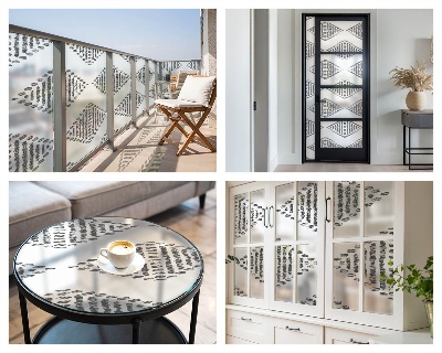 Geometriai gyémántok Belátásgátló fólia ablakra