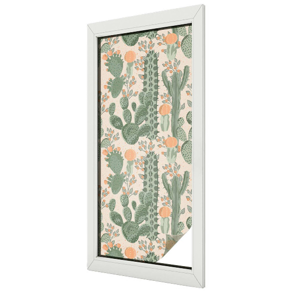 Zöld pozsgások Belátásgátló fólia ablakra