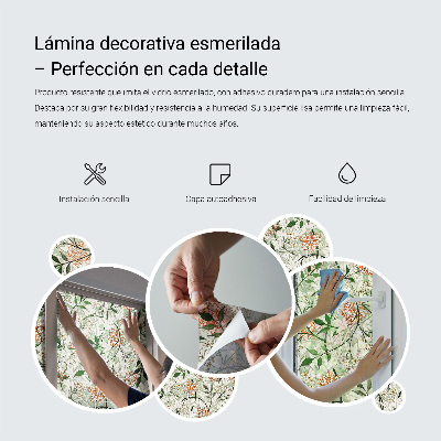 Virágos elegancia Belátásgátló fólia ablakra