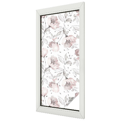 Rózsa levelek Öntapadós üvegfólia vitrázs mintával