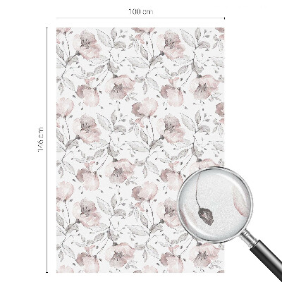 Rózsa levelek Öntapadós üvegfólia vitrázs mintával