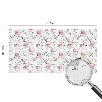 Rózsa levelek Öntapadós üvegfólia vitrázs mintával