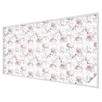 Rózsa levelek Öntapadós üvegfólia vitrázs mintával