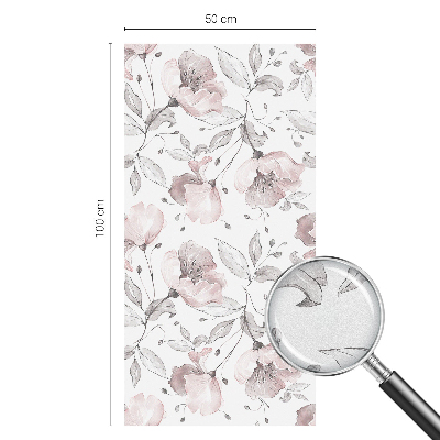 Rózsa levelek Öntapadós üvegfólia vitrázs mintával