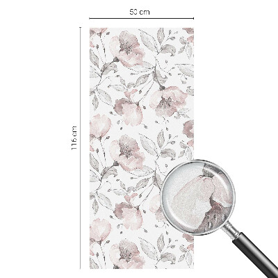 Rózsa levelek Öntapadós üvegfólia vitrázs mintával