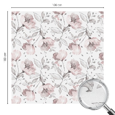 Rózsa levelek Öntapadós üvegfólia vitrázs mintával