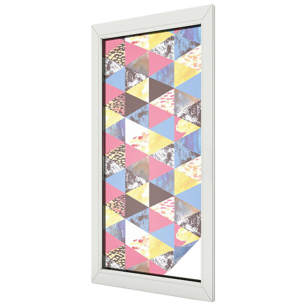 Színes háromszögek Belátásgátló fólia ablakra