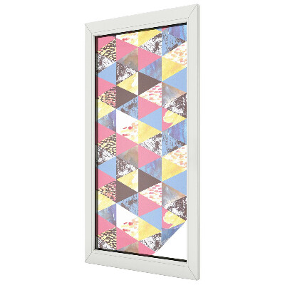 Színes háromszögek Belátásgátló fólia ablakra