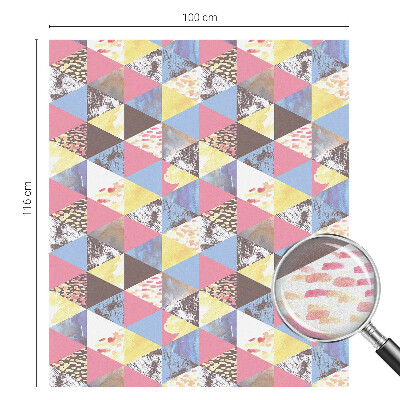 Színes háromszögek Belátásgátló fólia ablakra