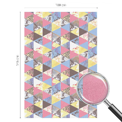 Színes háromszögek Belátásgátló fólia ablakra