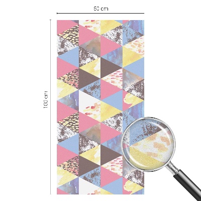 Színes háromszögek Belátásgátló fólia ablakra