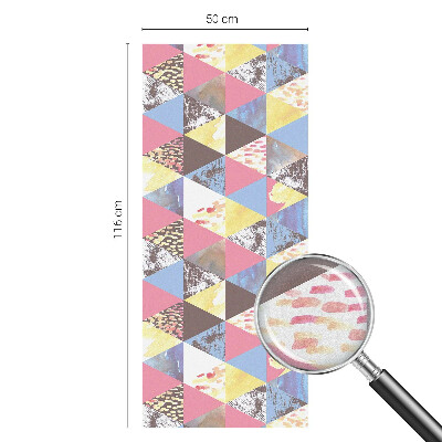 Színes háromszögek Belátásgátló fólia ablakra