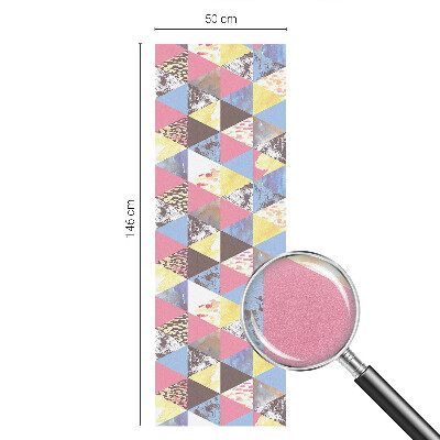 Színes háromszögek Belátásgátló fólia ablakra