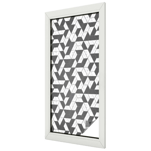 Geometriai illúziók Öntapadós ablakfólia ólomüveg mintával