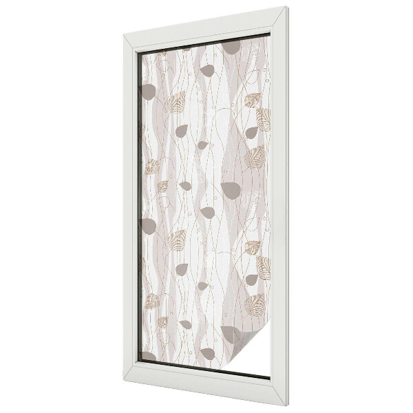 Elegáns levelek Belátásgátló fólia ablakra