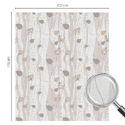 Elegáns levelek Belátásgátló fólia ablakra